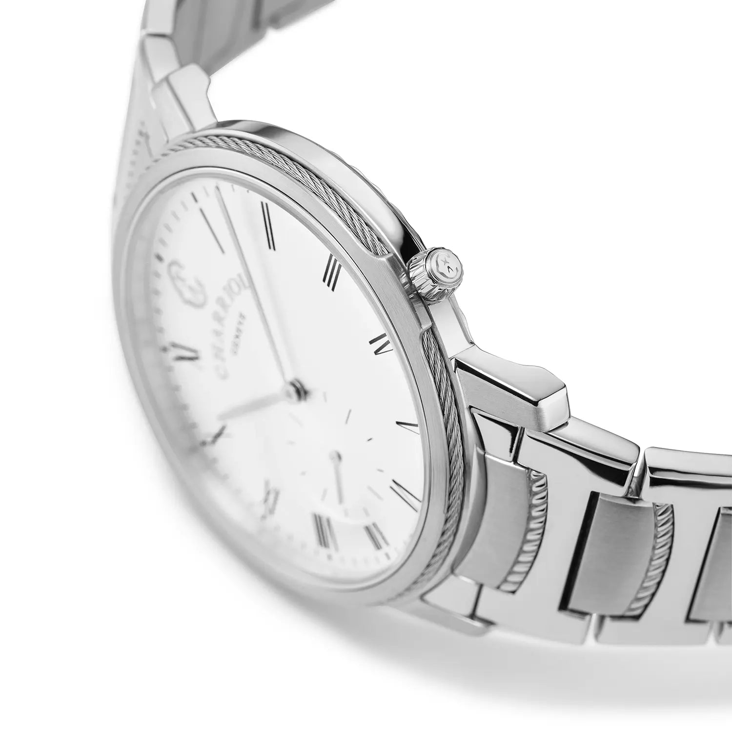 CELTIC LEGACY, 40MM, KUWARTS KALIBRE, PUTING DIAL, BAKAL BEZEL, BAKAL PULSERAS - Charriol Geneve - Panoorin