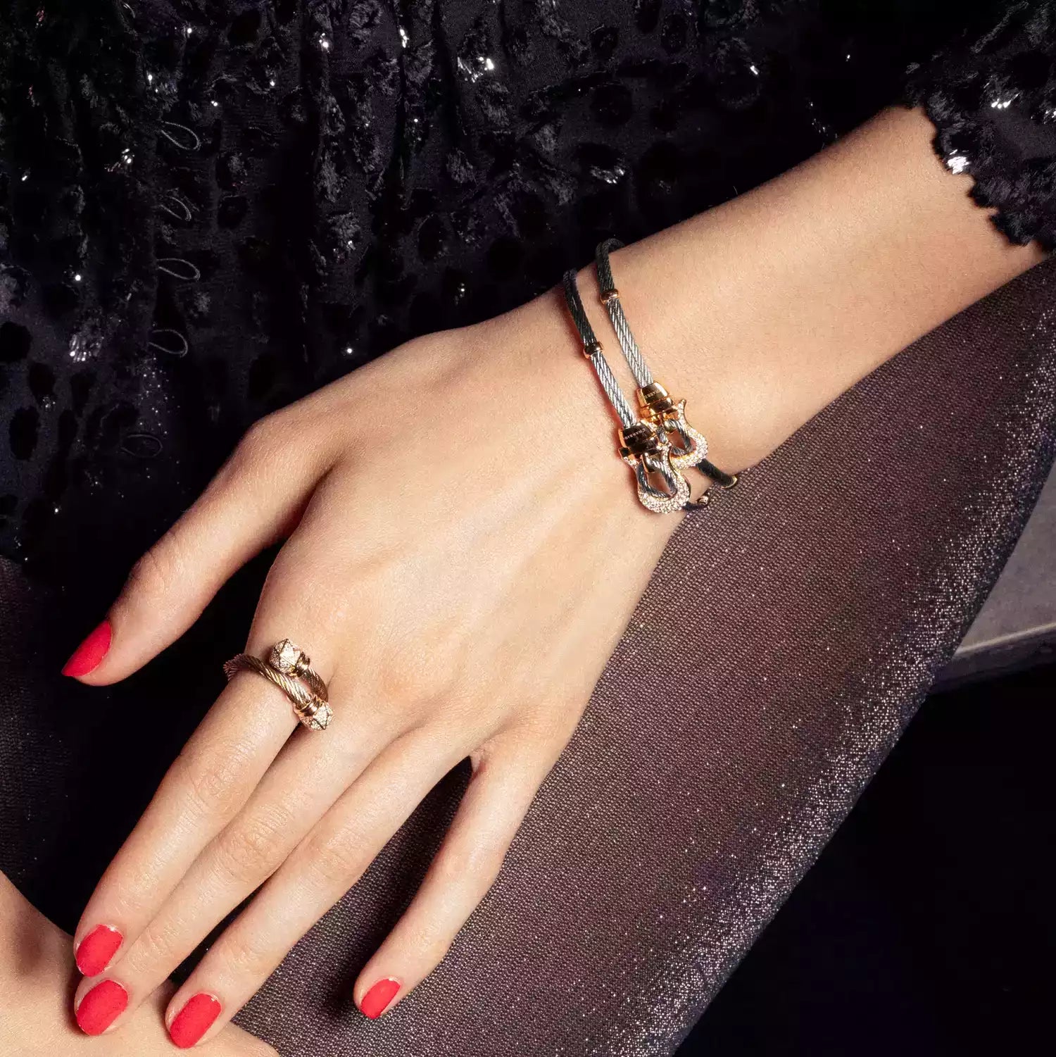 Steel_Gold 18KT na may 54 Diamonds 0.43ct