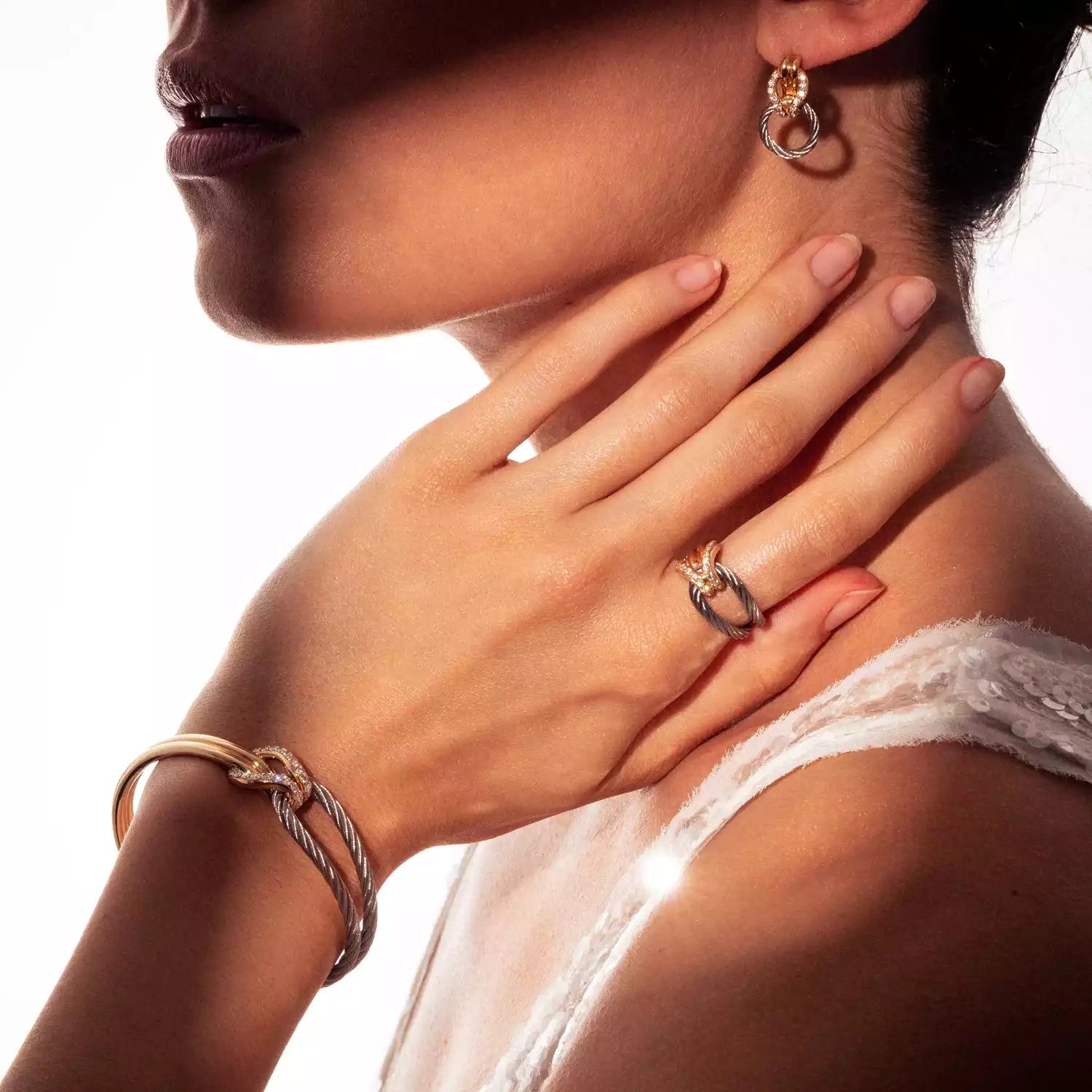 Steel_Gold 18KT na may 22 Diamonds 0.73ct