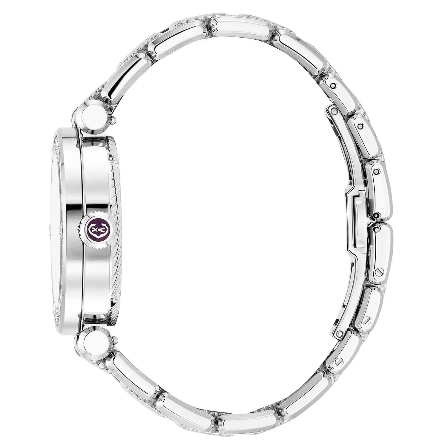 NAVIGATOR CRUISE, 36MM, CHARRIOL SKELETON AUTOMATIC CALIBRE, CRYSTAL WITH 12 DIAMONDS INDEX INNER RING DIAL, STEEL WITH 30 FULLCUTS DIAMONDS & 6 DIAMONDS, METAL INTERCHANGEABLE BRACELET - © 2024 Charriol - Watch