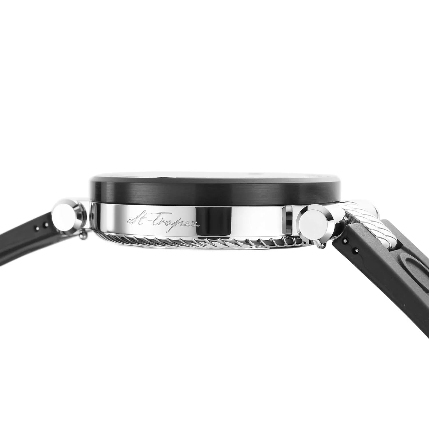 NAVIGATOR CRUISE, 41MM, KUWARTS KRONOGRAPO KALIBRE, ITIM NA MAY PULANG KRUS DIAL, BAKAL ITIM PVD "CHARRIOL CHARRIOL" BEZEL, ITIM NA GOMA MAPAGPAPALIT STRAP BRACELET - © 2024 Charriol - Panoorin