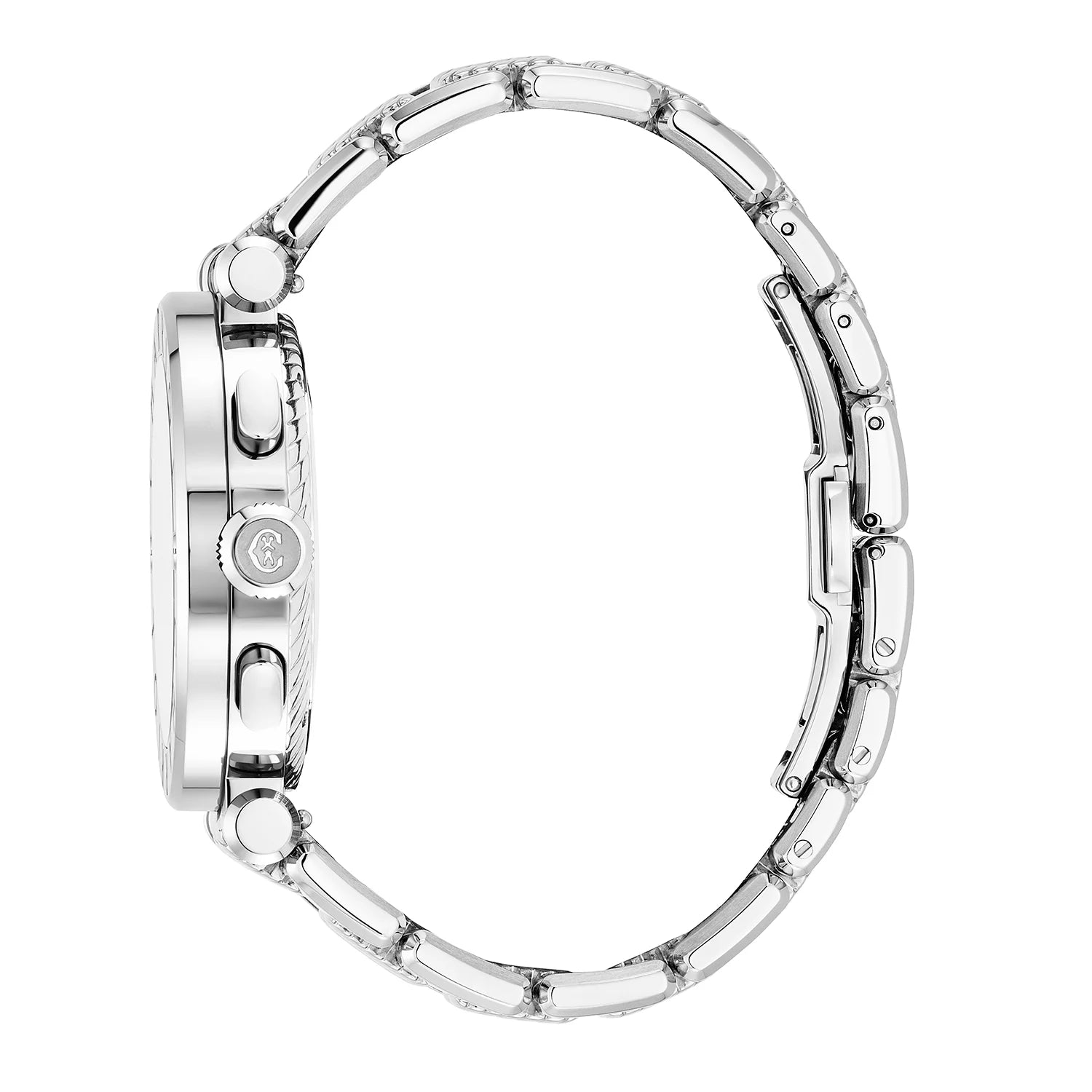 NAVIGATOR CRUISE, 41MM, QUARTZ CHRONOGRAPH CALIBRE, WHITE DIAL, "CHARRIOL CHARRIOL" BEZEL, STEEL INTERCHANGEABLE BRACELET - Charriol Geneve - Watch