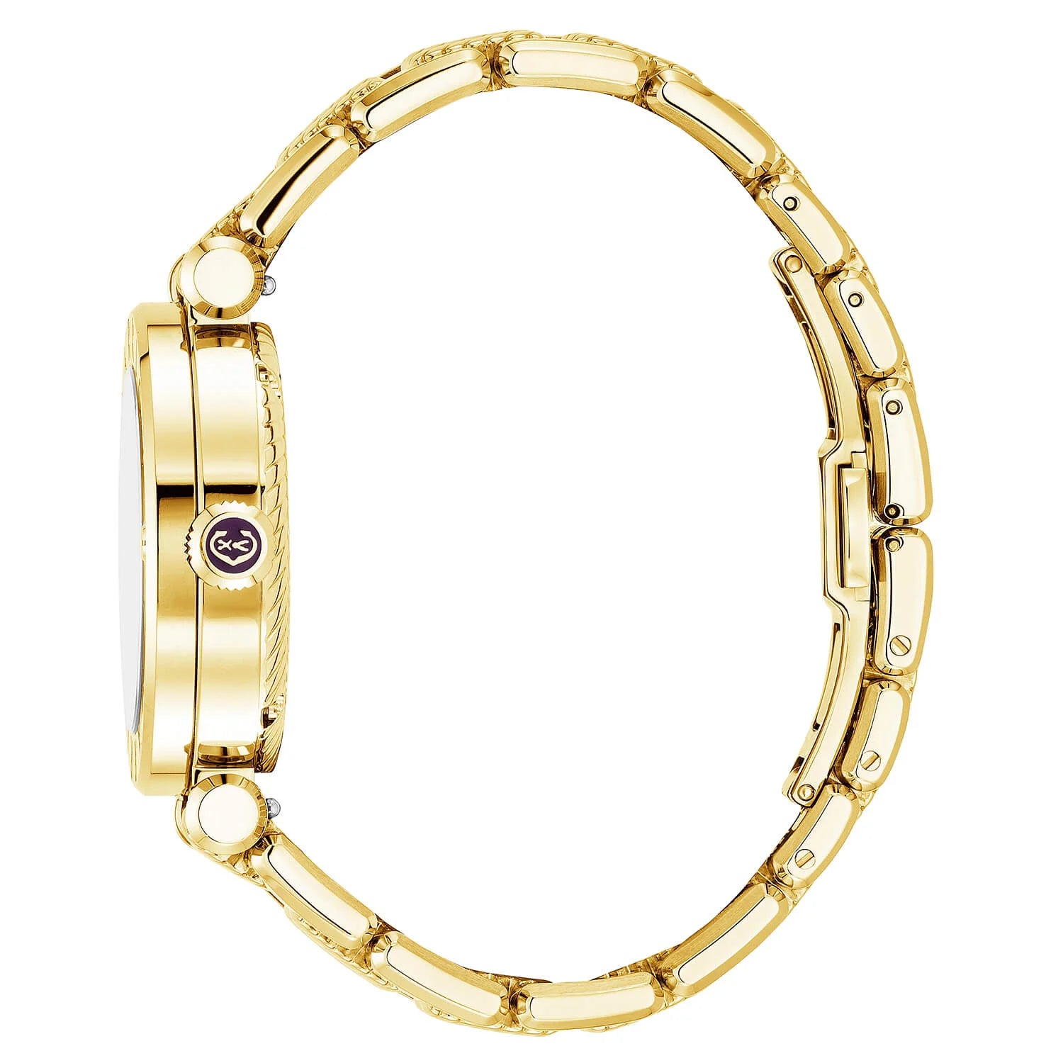 NAVIGATOR CRUISE, 36MM, QUARTZ CALIBRE, WHITE MOTHER-OF-PEARL WITH 12 ROMAN FIGURES DIAL, STEEL YELLOW GOLD PVD "CHARRIOL CHARRIOL" WITH 2 SCREWS BEZEL, METAL YELLOW GOLD PVD INTERCHANGEABLE BRACELET - © 2024 Charriol - Watch