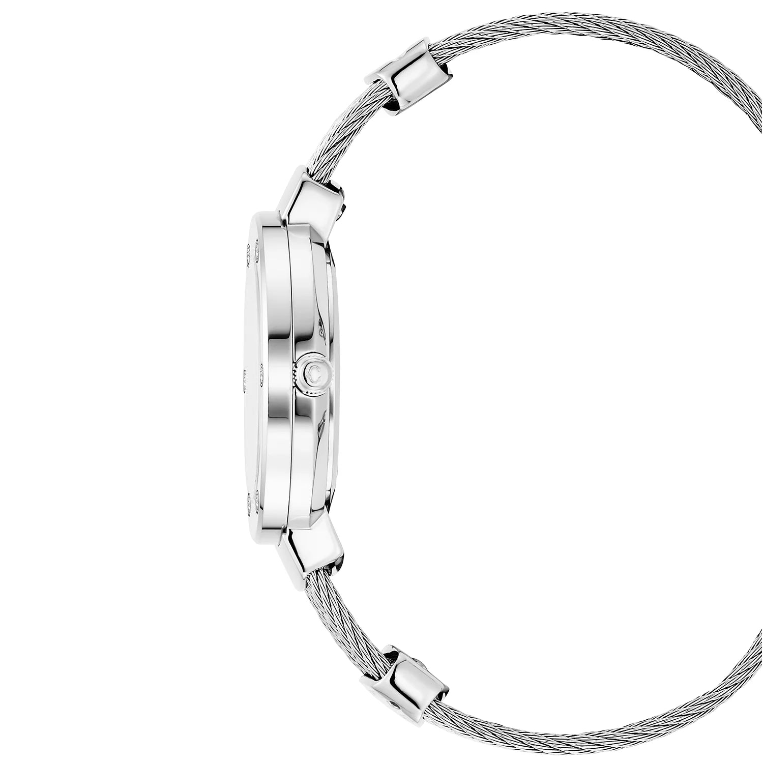 ST TROPEZ, 30MM, KUWARTS KALIBRE, INA-NG-PERLAS DIAL, BAKAL NA MAY 6 DIAMONDS BEZEL, BAKAL CABLE BRACELET - Charriol Geneve - Panoorin