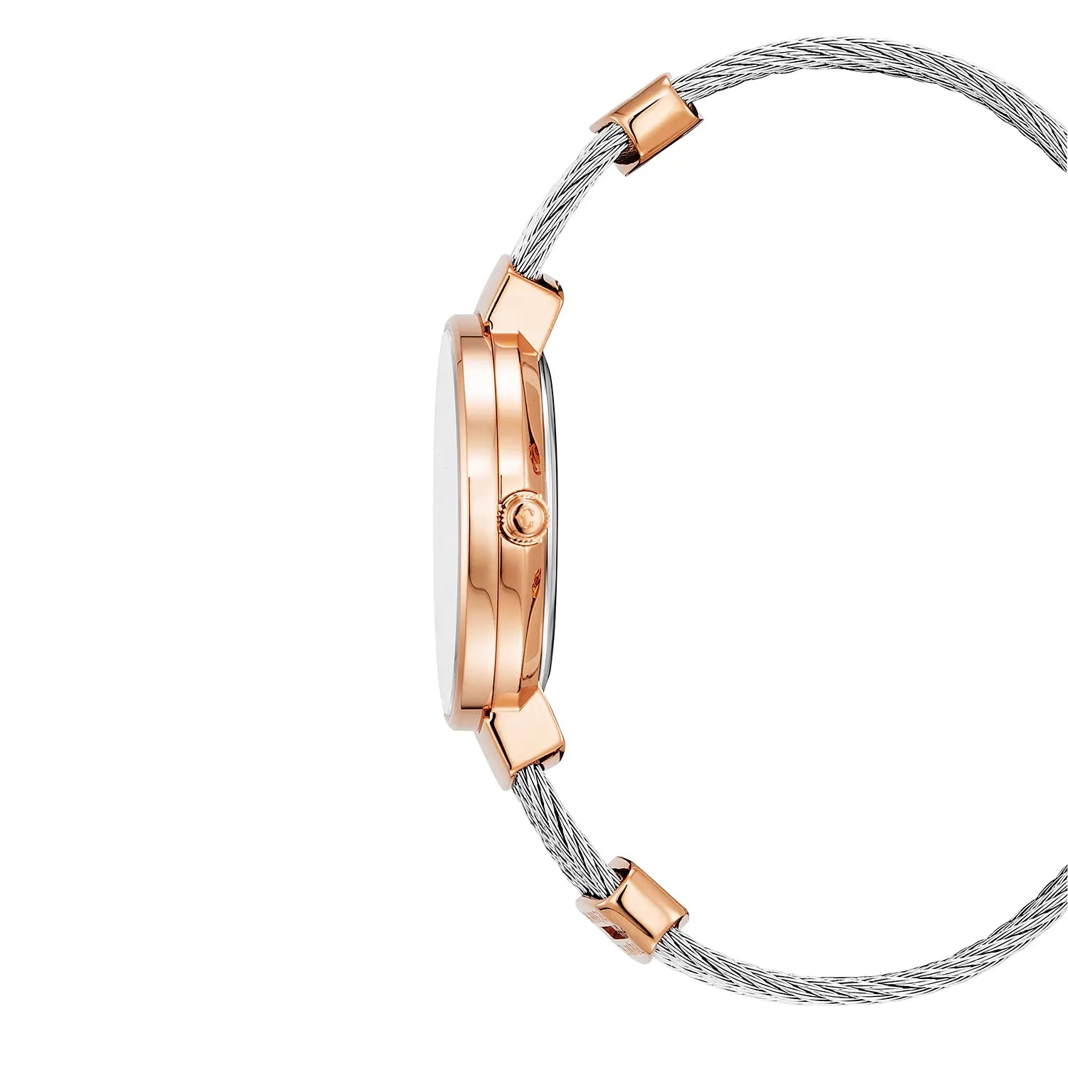 ST TROPEZ, 30MM, KUWARTS KALIBRE, INA-NG-PERLAS NA MAY 10 DIAMONDS DIAL, INA-NG PERLAS BEZEL, BAKAL CABLE PULSERAS - Charriol Geneve - Panoorin