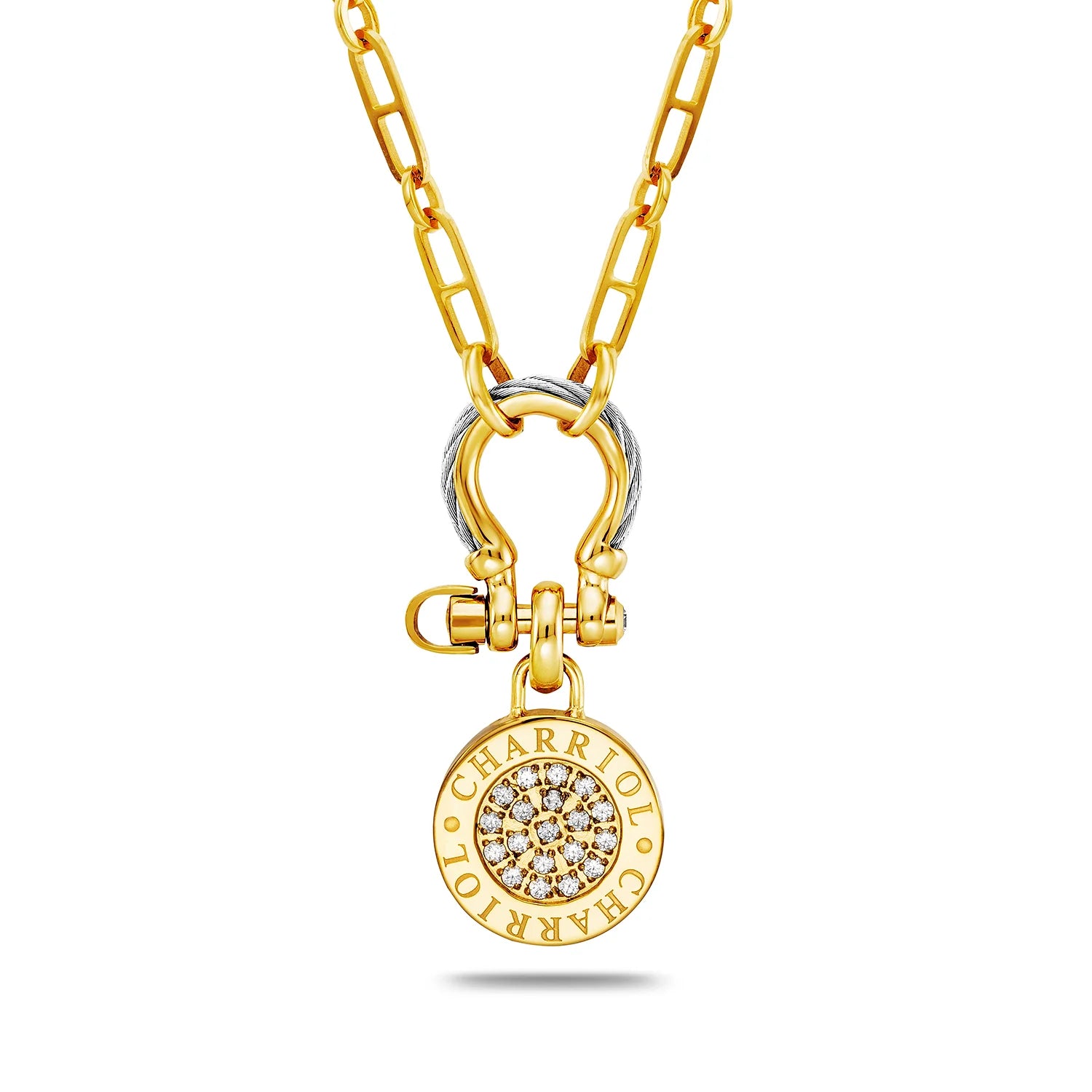 Steel_Yellow Ginto na may 19 Zirconias_45cm