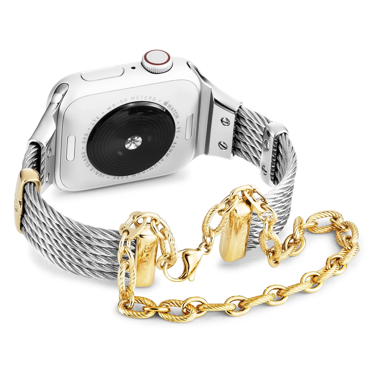 Steel na may Dilaw na Ginto Décors_Wrist 16cm