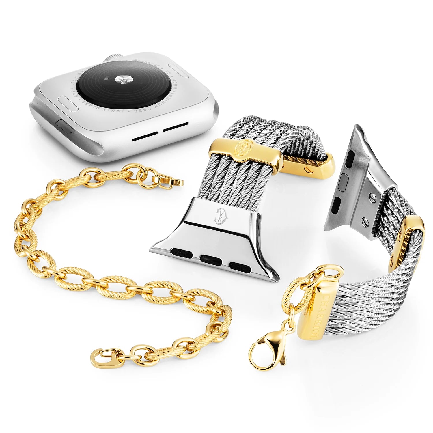 Steel na may Dilaw na Ginto Décors_Wrist 16cm