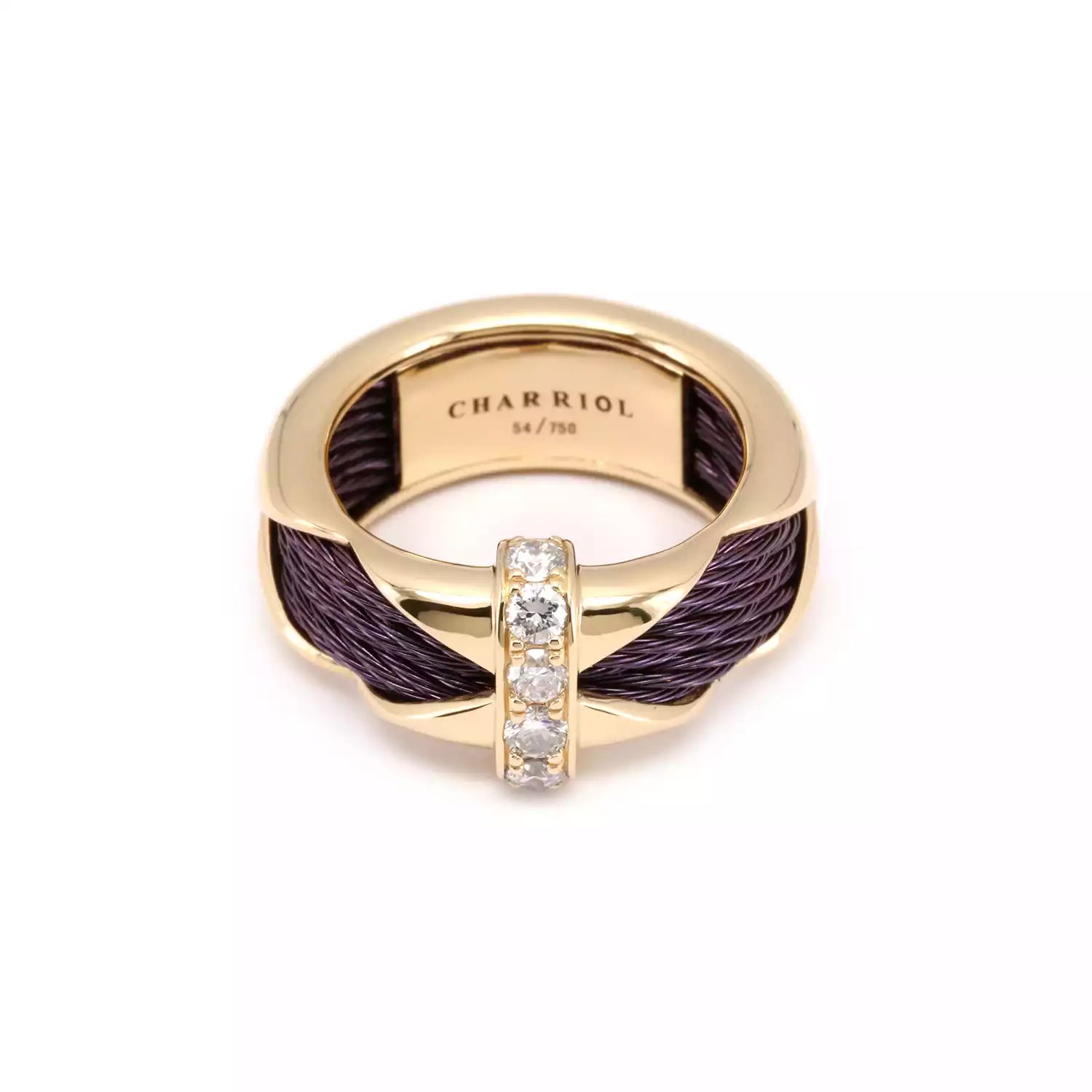 Purple_Gold 18KT na may 6 Diamonds 0.37ct