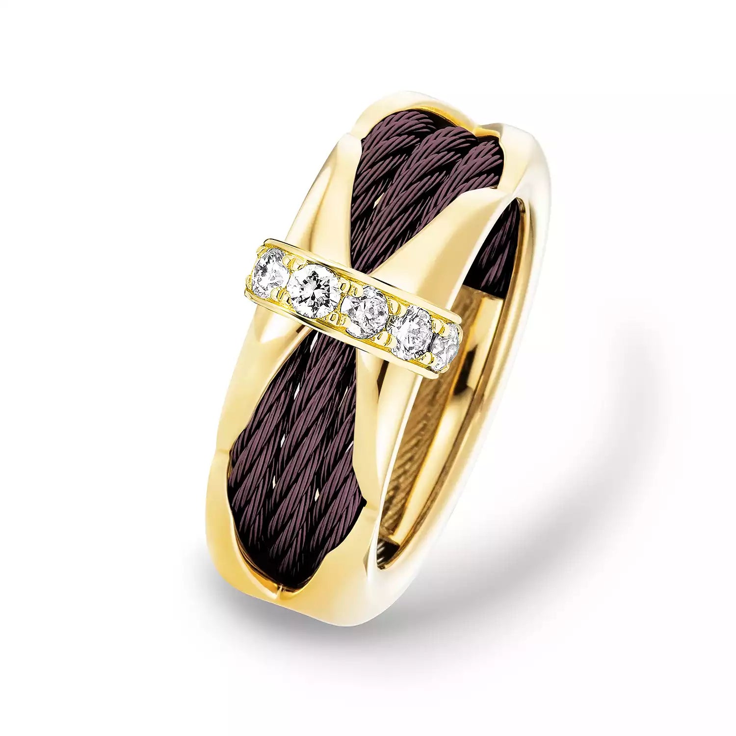 Purple_Gold 18KT na may 6 Diamonds 0.37ct
