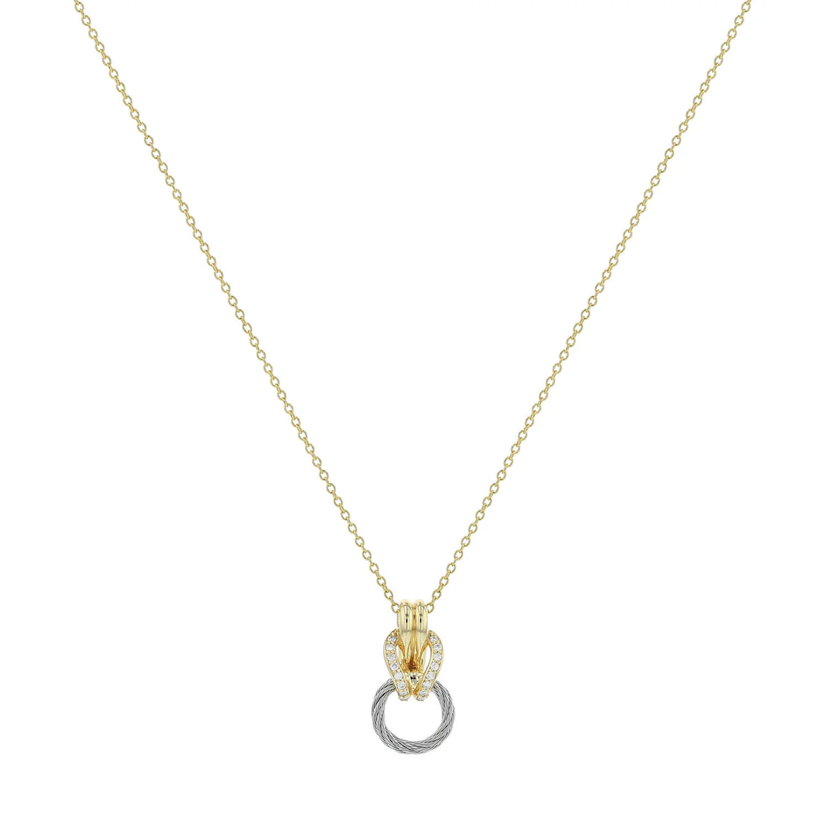 Steel_Gold 18KT with 14 Diamonds 0.07ct