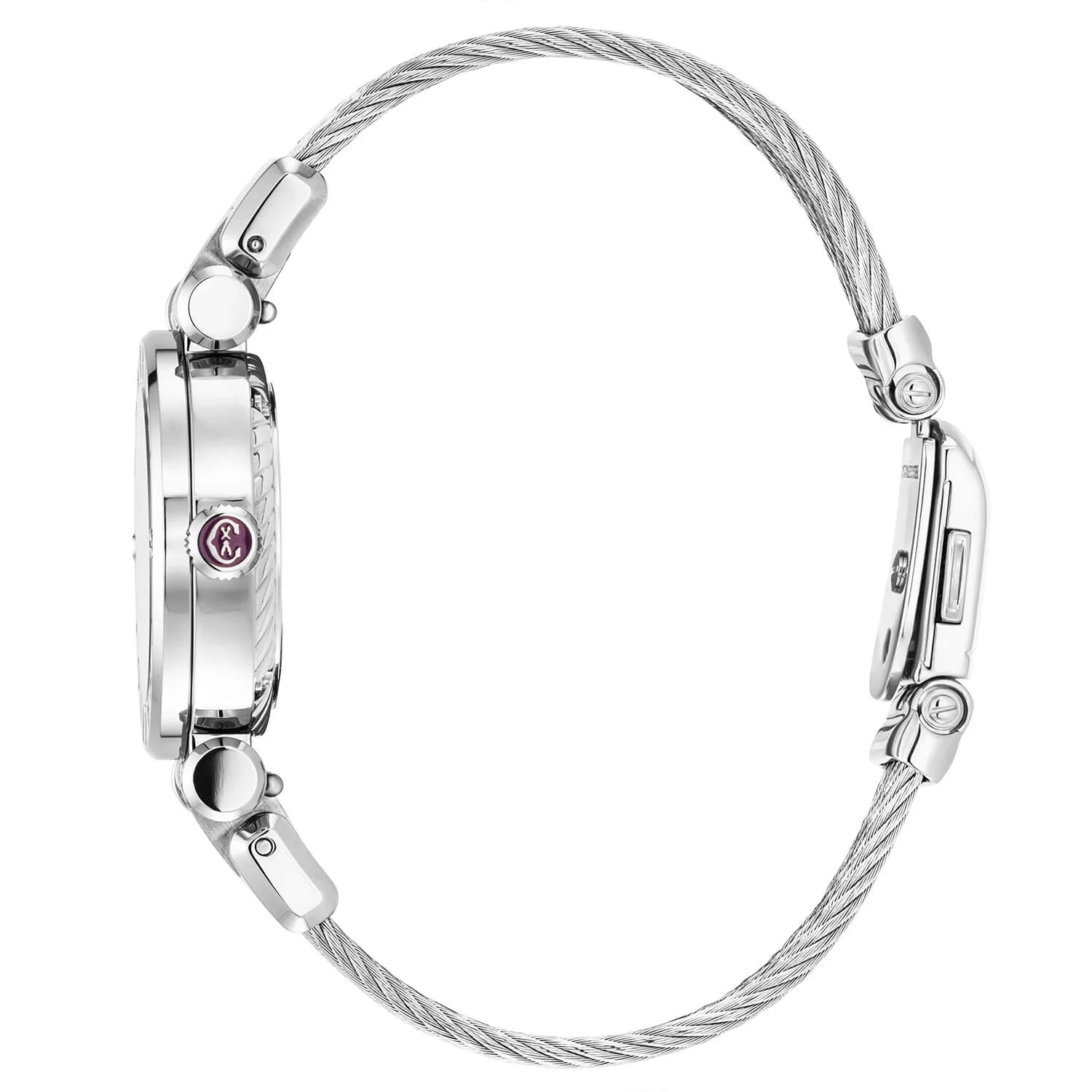 NAVIGATOR CRUISE, 28MM, MOONPHASE QUARTZ CALIBRE, AVENTURINE PRINTED WITH 12 DIAMONDS DIAL, STEEL "CHARRIOL CHARRIOL" WITH 2 SCREWS BEZEL, STEEL INTERCHANGEABLE CABLE BRACELET - © 2024 Charriol -  Watch