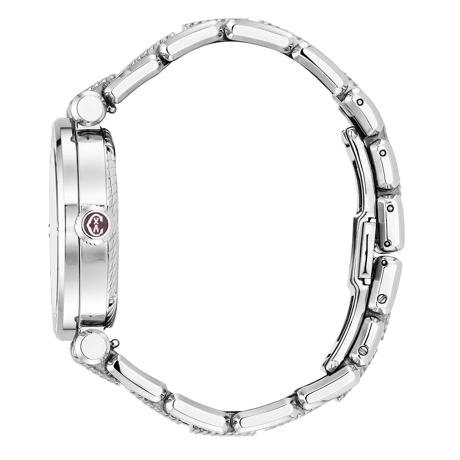 St Tropez Cruise 36mm Awtomatikong Panoorin ang Light Grey Bracelet, Light Grey & 2 Screws Bezel at White MOP Dial - Charriol Geneve - Panoorin