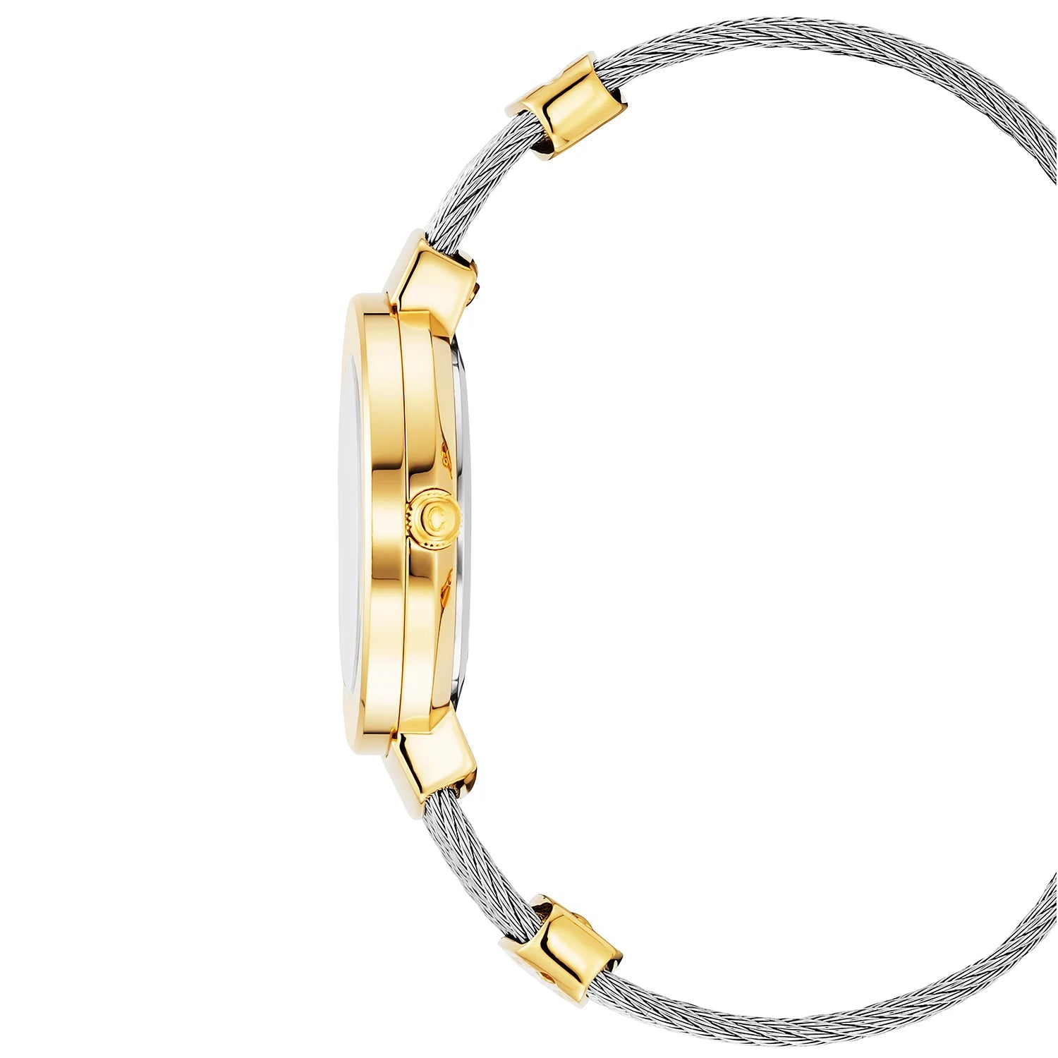 ST TROPEZ, 30MM, KUWARTS KALIBRE, INA NG PERLAS NA MAY 10 DIAMONDS DIAL, "CHARRIOL CHARRIOL" BEZEL, STEEL CABLE BRACELET - Charriol Geneve - Panoorin