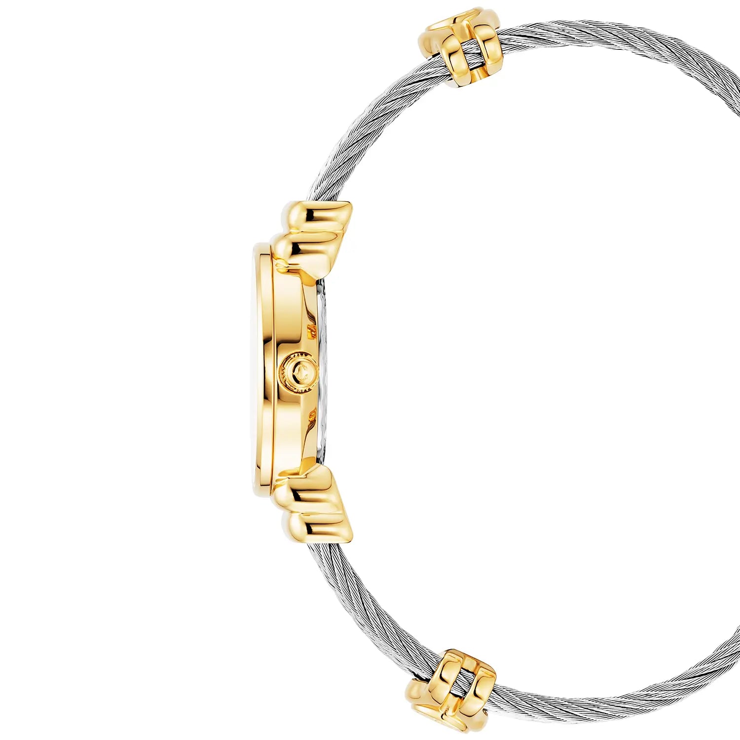 St Tropez icon panoorin dilaw na ginto PVD at bakal - Charriol Geneve - Panoorin