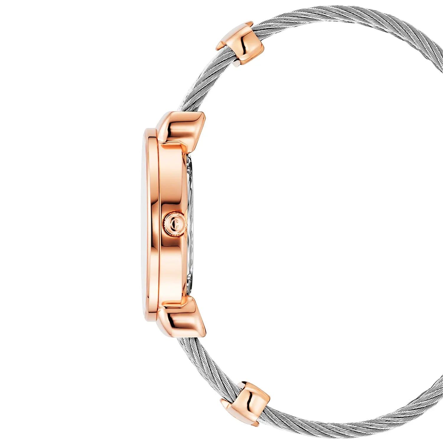 ST TROPEZ ICON, 30MM, KUWARTS KALIBRE, INA-NG-PERLAS SUNSHINE DIAL, INA-NG-PERLAS NA MAY 8 DIAMONDS BEZEL, BAKAL CABLE PULSERAS - Charriol Geneve - Panoorin