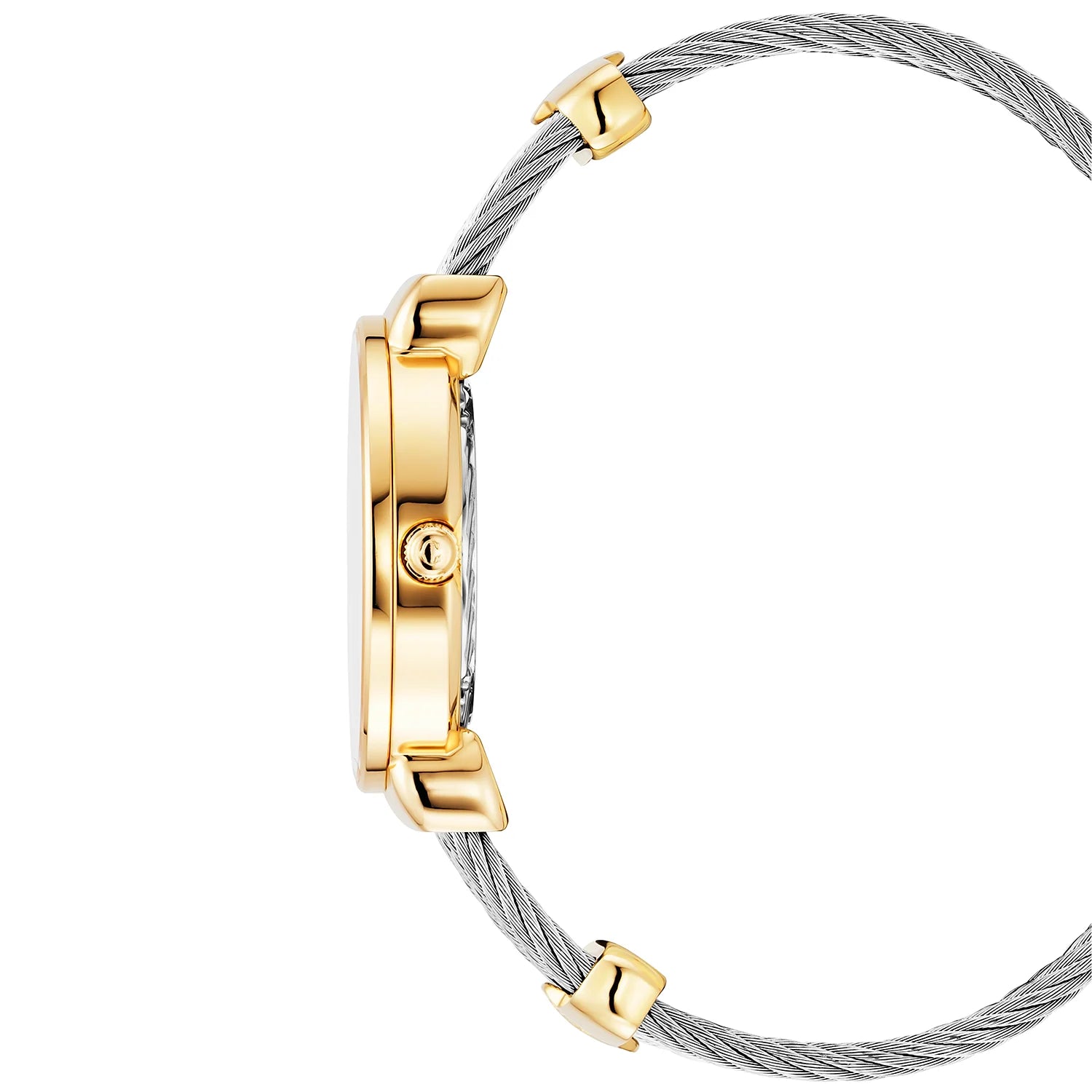 ST TROPEZ ICON, 30MM, KUWARTS KALIBRE, INA-NG-PERLAS SUNSHINE DIAL, INA-NG-PERLAS NA MAY 8 DIAMONDS BEZEL, BAKAL CABLE PULSERAS - Charriol Geneve - Panoorin