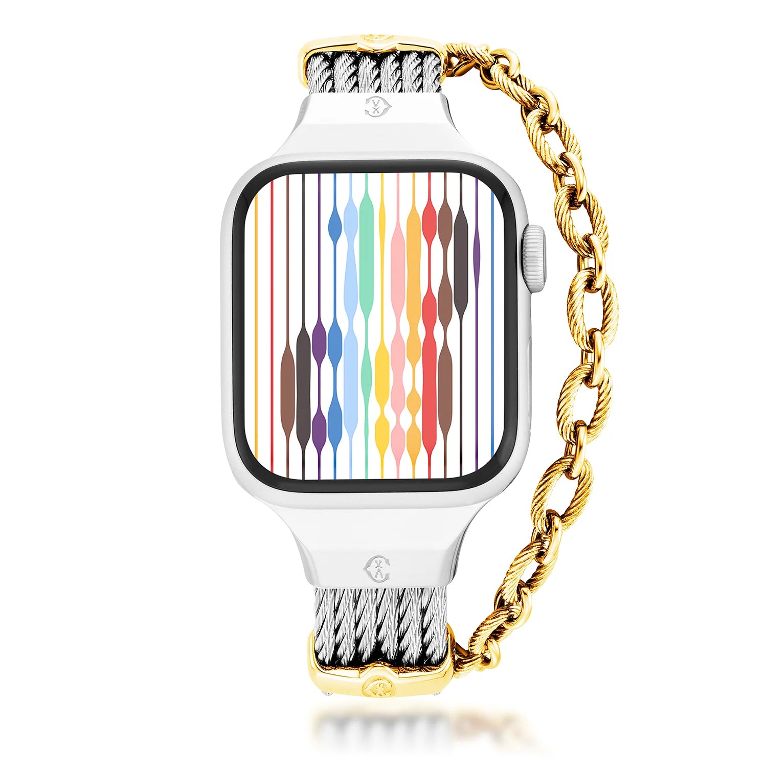 Steel na may Dilaw na Ginto Décors_Wrist 16cm