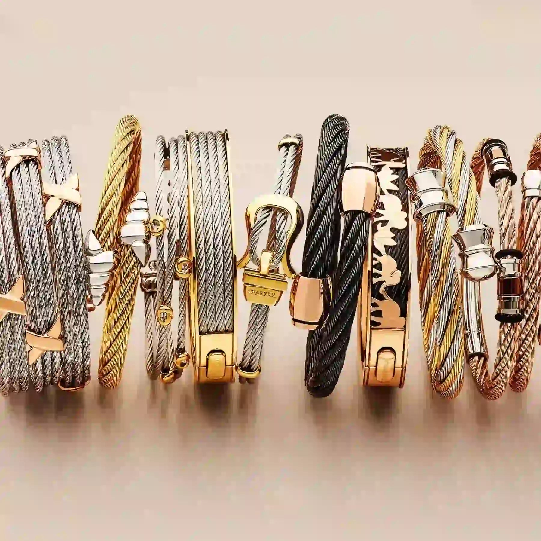 Stack of bangle from Collection Cable Signature to Twist™